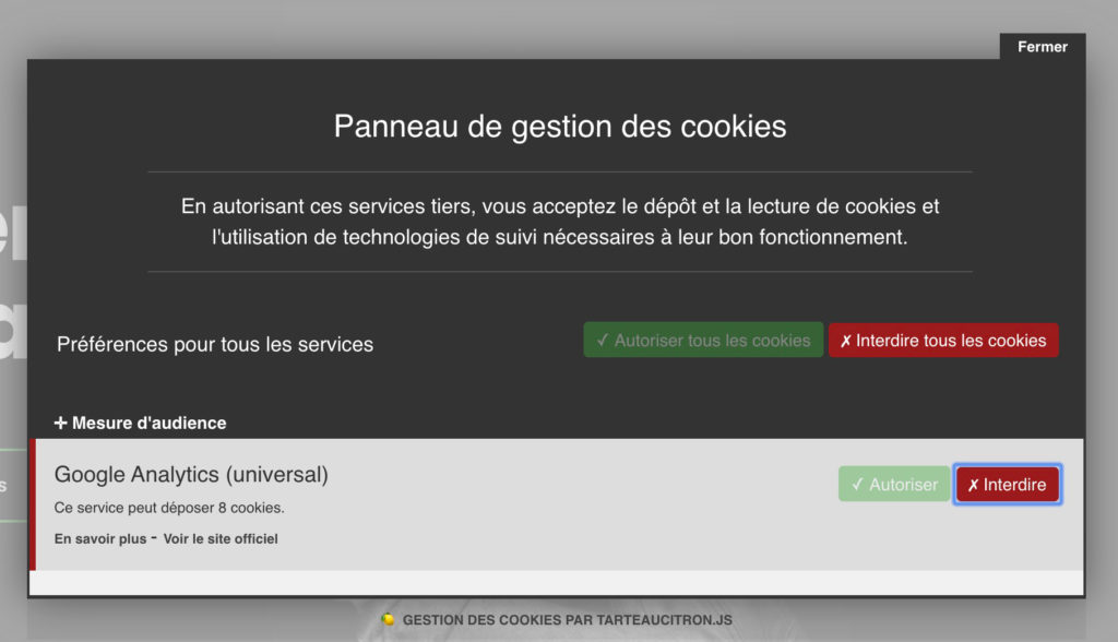 3 méthodes pour exclure son IP de Google Analytics 3 Bloquer Google Analytics Tarteaucitron.js
