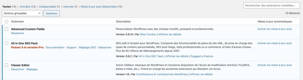 Wordpress 5.5 : Les nouveautés de la mise à jour 1 Mise à jour automatique WordPress 5.5